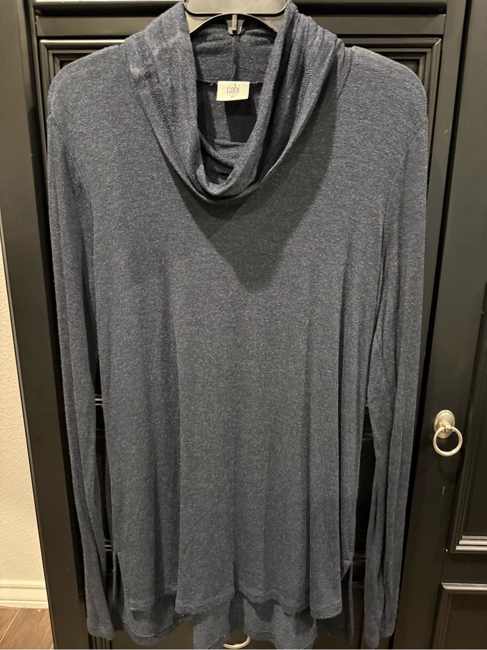 CAbi Women's Dark Navy Draped Cowl Neck Tunic